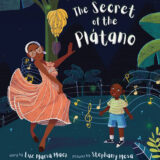 A book cover depicting a grandparent dancing with a child next to a banana tree