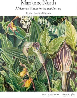 A book cover featuring a painting of green plants and white flowers