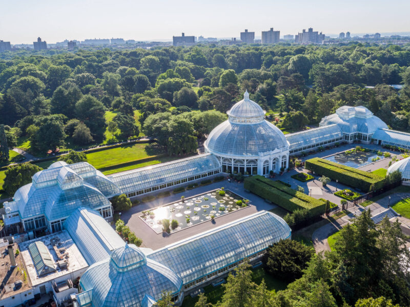 Overhead photo of the Enid A. Haupt Conservatory