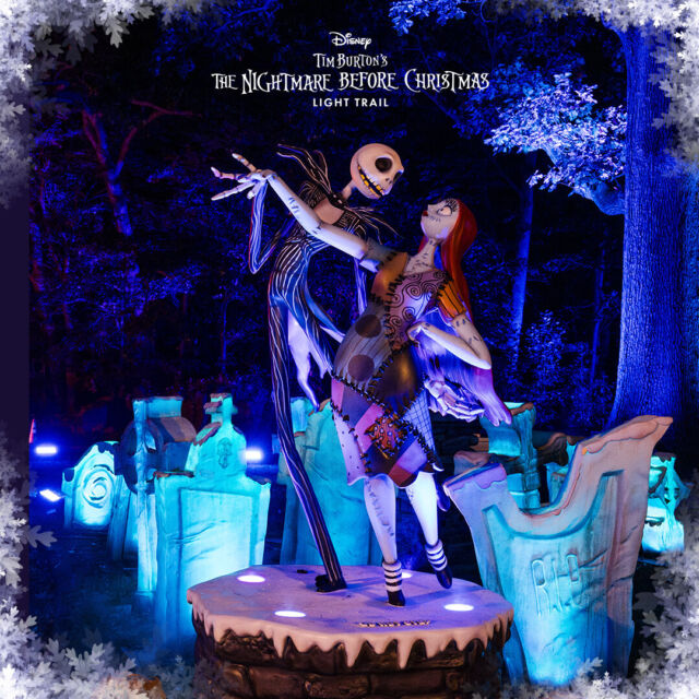 Your time to experience Disney Tim Burton's The Nightmare Before Christmas Light Trail is running out—only two weeks left! ✨

Join Jack Skellington, Sally, and Zero on a walk of wonders as your favorite characters, scenes, and songs from the immortal film come to life amongst the leaves of our enchanting fall forest. But don't wait, because it all vanishes after December 1.

Get your tickets while you can through the link in our bio.

@tnbclighttrail #NightmareBeforeChristmas